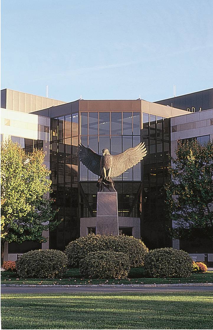 Eagle Statue and Building
